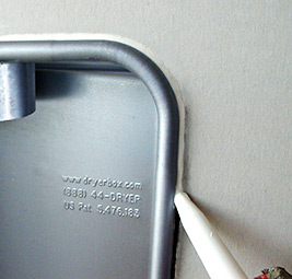 Closeup of Installation and Caulk Bead